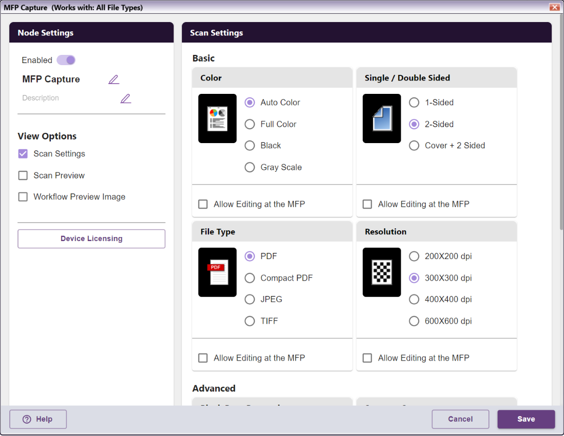 MFP Capture Node