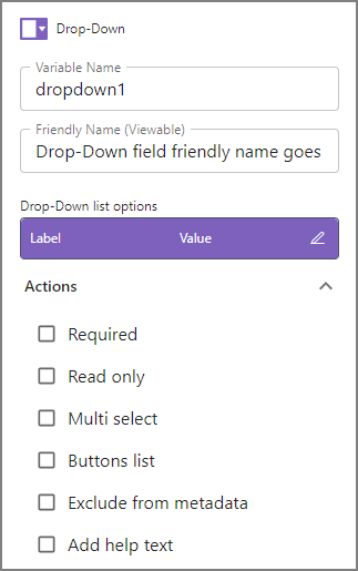 Drop-down Field