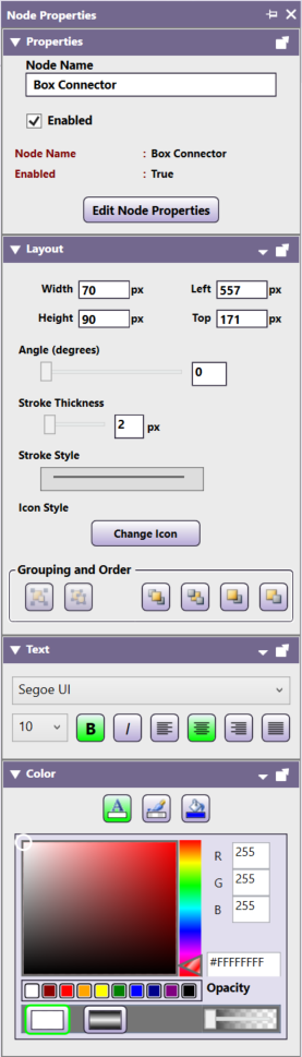 Node Properties Panel