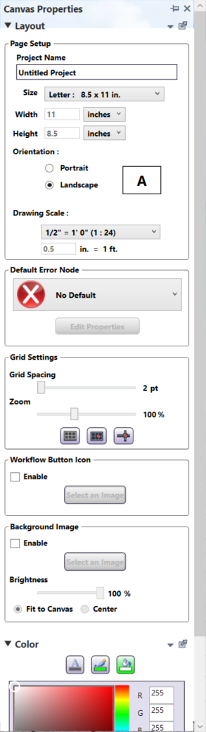 Canvas Properties